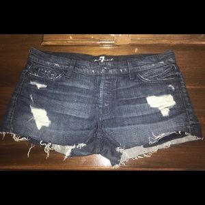 7 for all mankind denim shorts